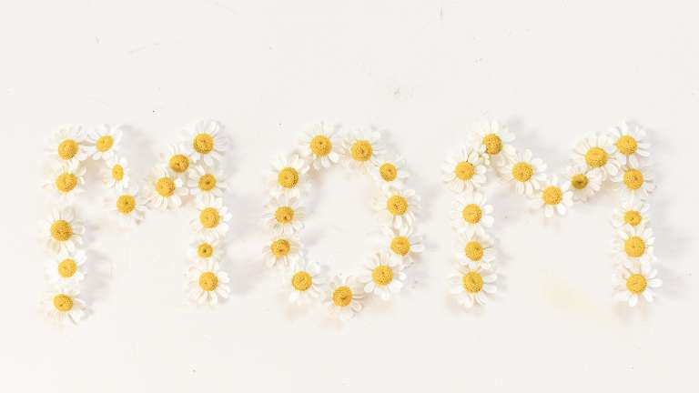Flower lettering of MOM