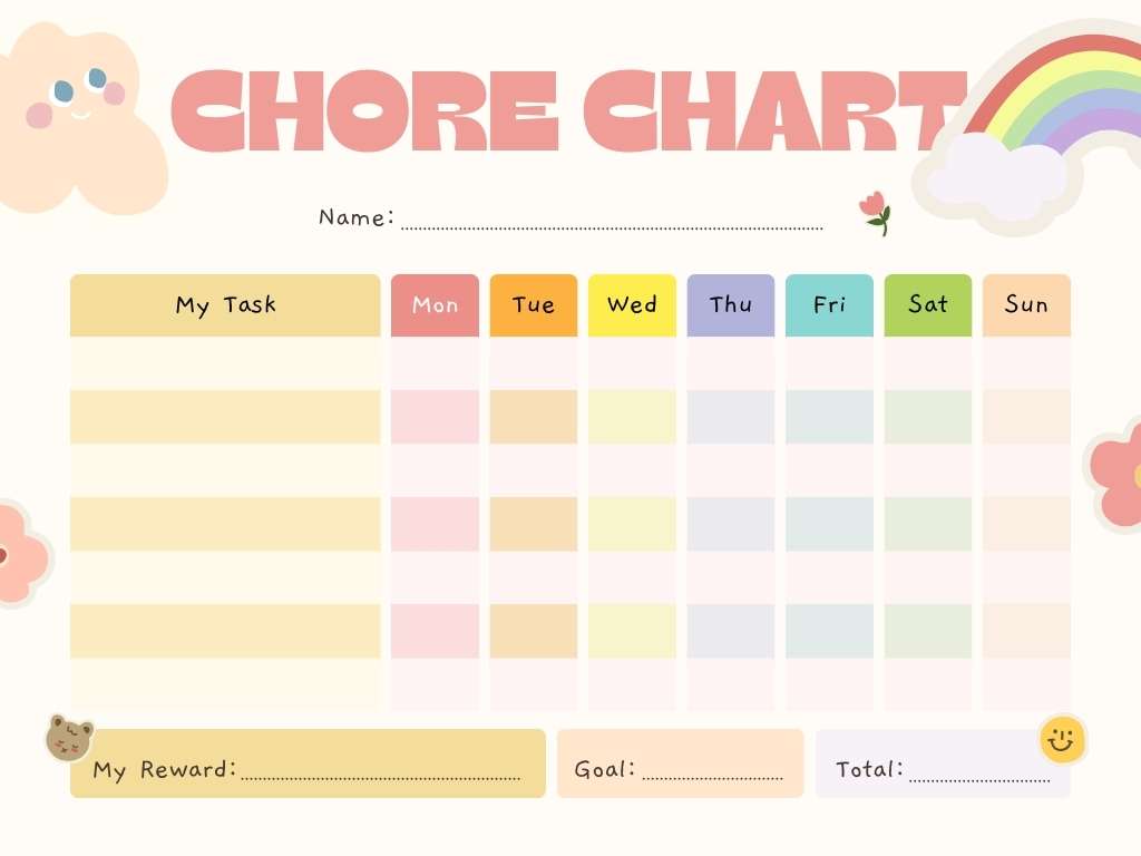 Chore chart for kids