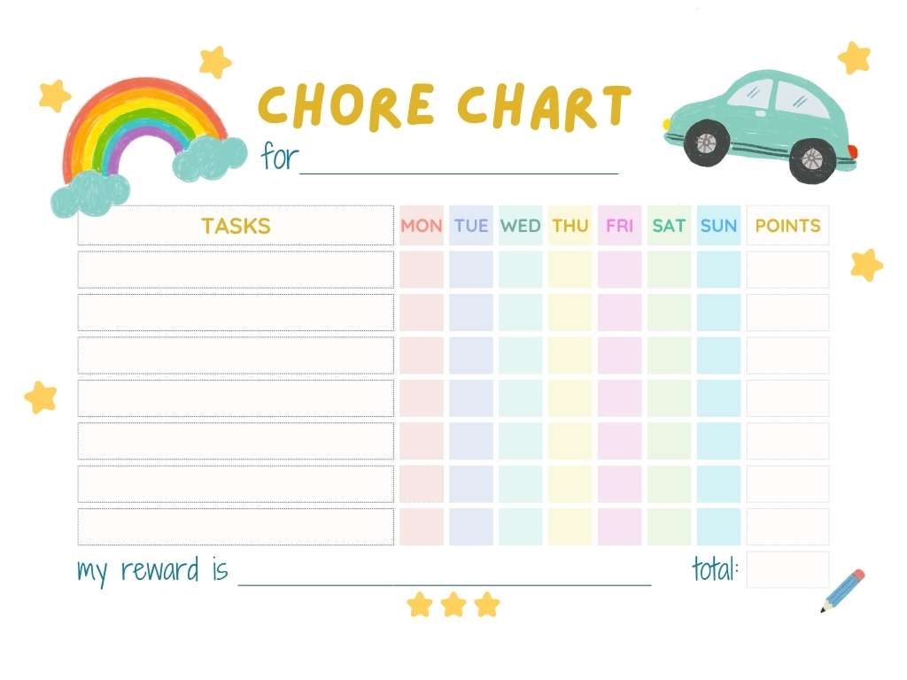 Chore chart for kids